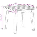 vidaXL Bijzettafel Bruin Massief Acacia Hout
