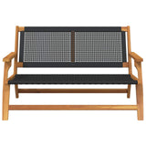 vidaXL Tuinmeubelen Zwart 122 x 78 x 73 cm Massief Acacia Hout