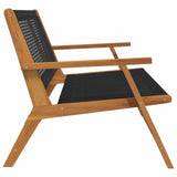 vidaXL Tuinmeubelen Zwart 122 x 78 x 73 cm Massief Acacia Hout