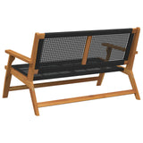 vidaXL Tuinmeubelen Zwart 122 x 78 x 73 cm Massief Acacia Hout
