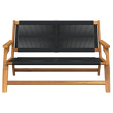 vidaXL Garden Furniture Black 122 x 78 x 73 cm Solid Acacia Wood