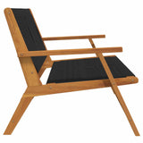 vidaXL Garden Furniture Black 122 x 78 x 73 cm Solid Acacia Wood