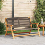 vidaXL Garden Furniture Black 122 x 78 x 73 cm Solid Acacia Wood