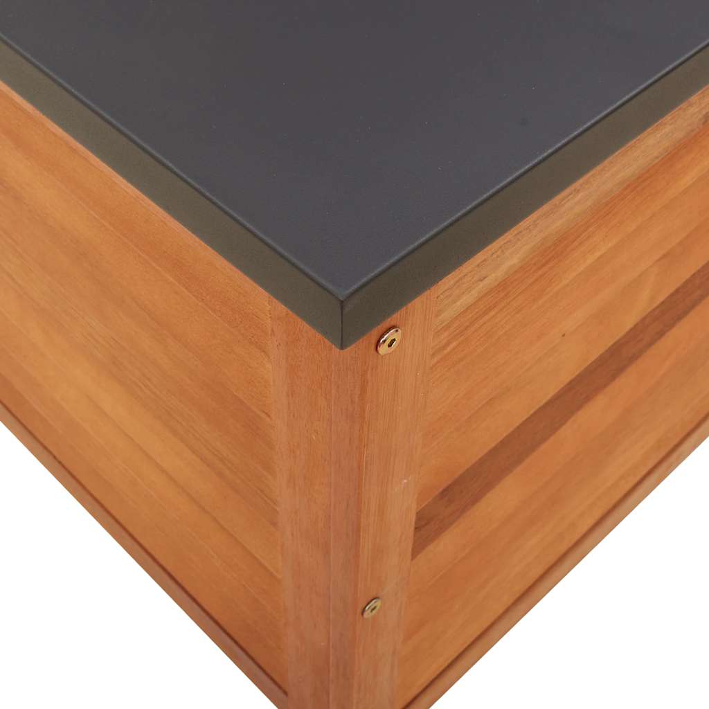 vidaXL Garden Storage Box 60x50x55 cm Solid Eucalyptus Wood