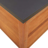 vidaXL Garden Storage Box 60x50x55 cm Solid Eucalyptus Wood