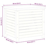 vidaXL Garden Storage Box 60x50x55 cm Solid Eucalyptus Wood