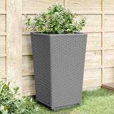 vidaXL Plantenbakken 2 st 32,5x32,5x57 cm polypropeen blauwgrijs