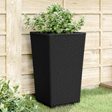 vidaXL Plantenbakken 2 st 32,5x32,5x57 cm polypropeen blauwgrijs