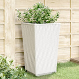 vidaXL Plantenbakken 2 st 32,5x32,5x57 cm polypropeen blauwgrijs