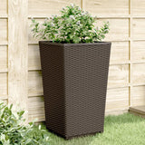 vidaXL Plantenbakken 2 st 32,5x32,5x57 cm polypropeen blauwgrijs