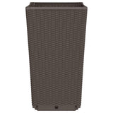 vidaXL Plantenbakken 2 st 32,5x32,5x57 cm polypropeen blauwgrijs