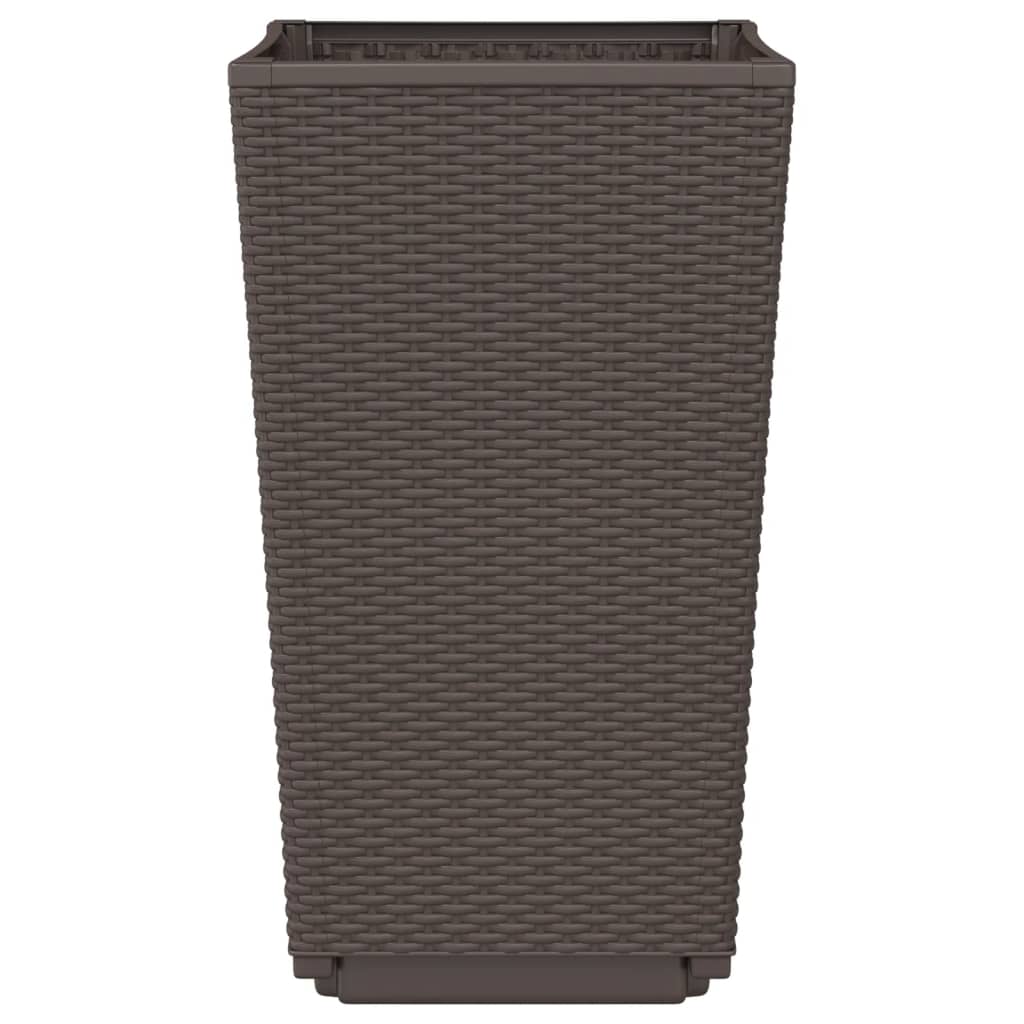 vidaXL Plantenbakken 2 st 32,5x32,5x57 cm polypropeen blauwgrijs