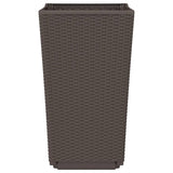 vidaXL Plantenbakken 2 st 32,5x32,5x57 cm polypropeen blauwgrijs
