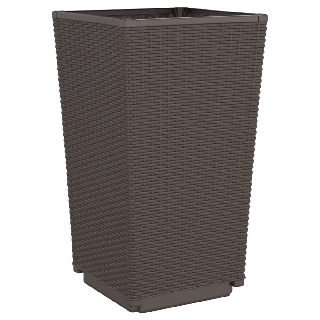 vidaXL Plantenbakken 2 st 32,5x32,5x57 cm polypropeen blauwgrijs