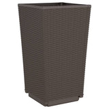 vidaXL Plantenbakken 2 st 32,5x32,5x57 cm polypropeen blauwgrijs