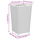 vidaXL Plantenbakken 2 st 32,5x32,5x57 cm polypropeen blauwgrijs