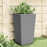 vidaXL Plantenbakken 2 st 32,5x32,5x57 cm polypropeen blauwgrijs