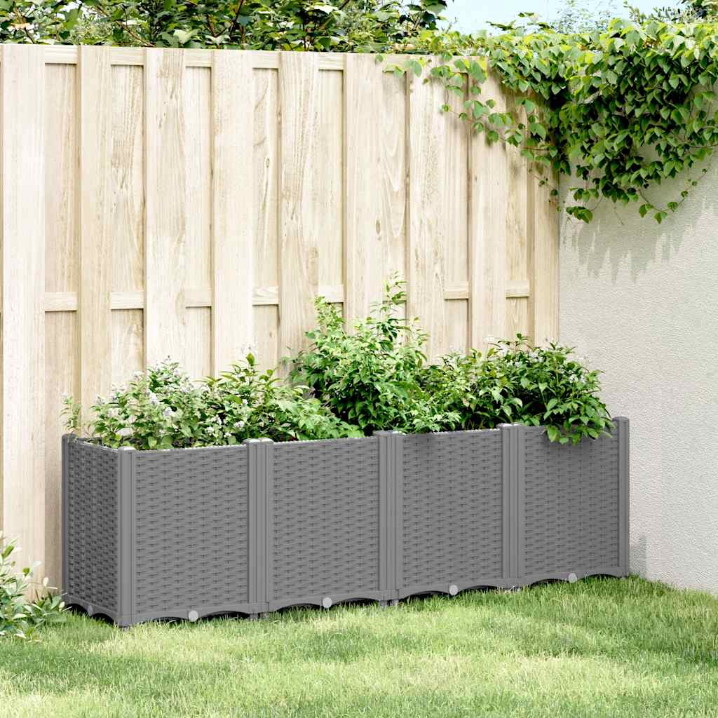 vidaXL Planter 160x40x53 cm polypropylene blue-grey