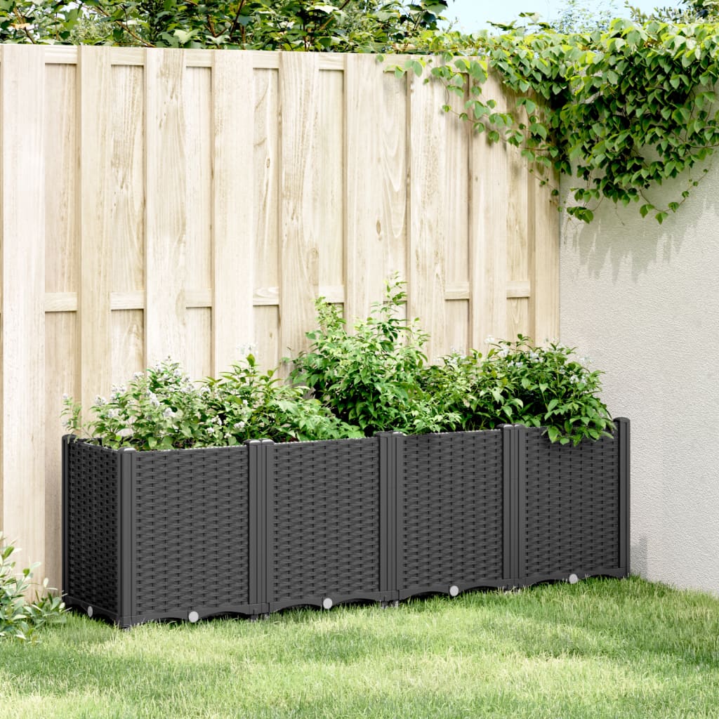 vidaXL Planter 160x40x53 cm polypropylene blue-grey
