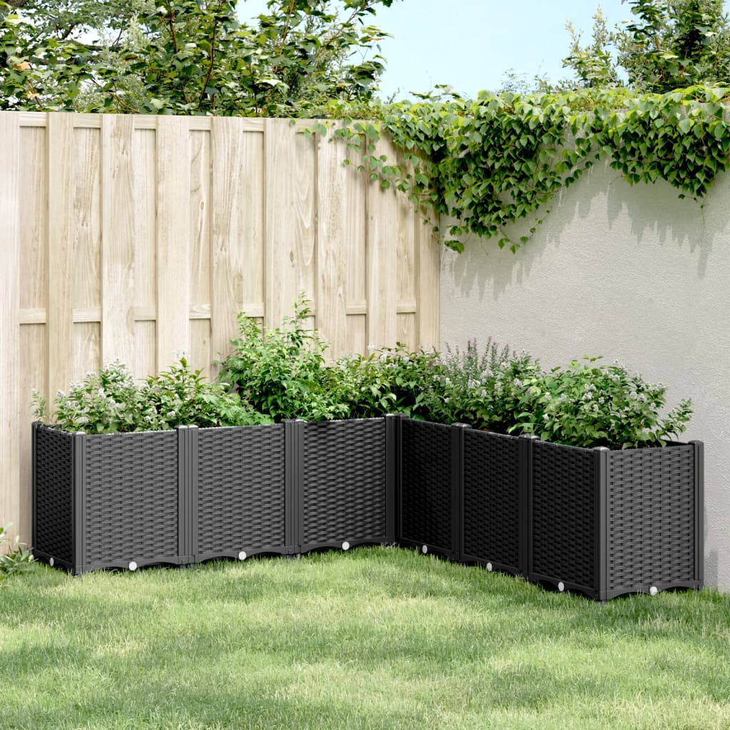 vidaXL Planter 160x40x53 cm polypropylene blue-grey