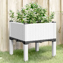 vidaXL Plantenbak met poten 40x40x42 cm polypropeen blauwgrijs