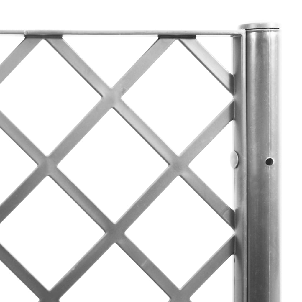 vidaXL Plantenbak met latwerk 40x40x142 cm polypropeen blauwgrijs