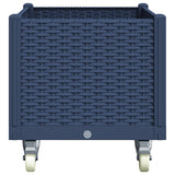 vidaXL Plantenbak met wielen 80x50x54 cm polypropeen blauwgrijs