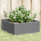 vidaXL Plantenbak met pinnen 42,5x42,5x28,5 cm polypropeen zwart