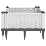 vidaXL Plantenbak met pinnen 42,5x42,5x28,5 cm polypropeen zwart
