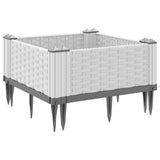 vidaXL Plantenbak met pinnen 42,5x42,5x28,5 cm polypropeen zwart