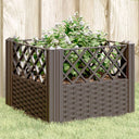 vidaXL Plantenbak met pinnen 42,5x42,5x28,5 cm polypropeen zwart