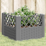 vidaXL Plantenbak met pinnen 42,5x42,5x28,5 cm polypropeen zwart