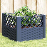vidaXL Plantenbak met pinnen 42,5x42,5x28,5 cm polypropeen zwart