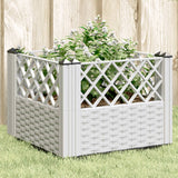vidaXL Plantenbak met pinnen 42,5x42,5x28,5 cm polypropeen zwart