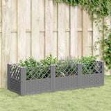 vidaXL Plantenbak met pinnen 42,5x42,5x28,5 cm polypropeen zwart