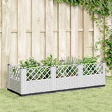 vidaXL Plantenbak met pinnen 42,5x42,5x28,5 cm polypropeen zwart