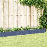 vidaXL Plantenbak met pinnen 42,5x42,5x28,5 cm polypropeen zwart