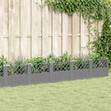 vidaXL Plantenbak met pinnen 42,5x42,5x28,5 cm polypropeen zwart