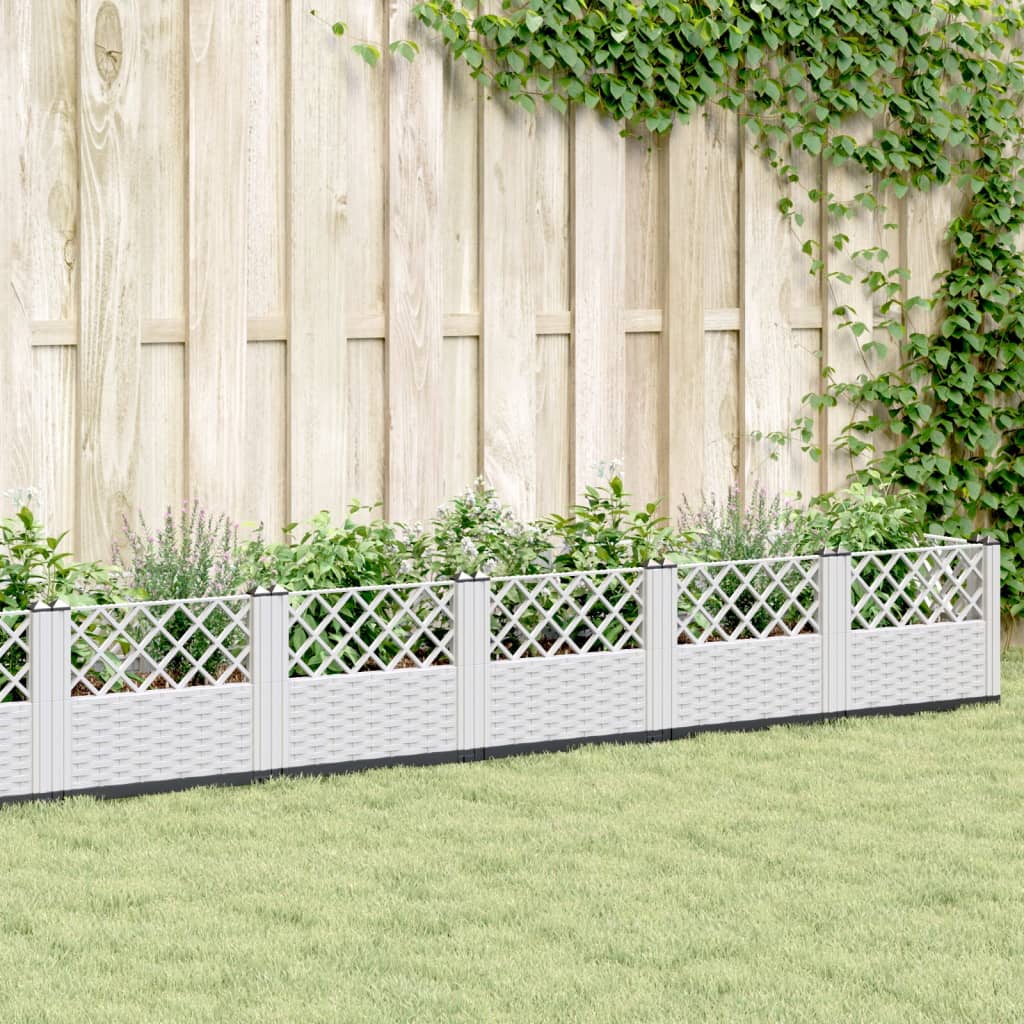 vidaXL Plantenbak met pinnen 42,5x42,5x28,5 cm polypropeen zwart