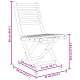 vidaXL Tuinstoelen 4 st inklapbaar 43x54x88 bamboe
