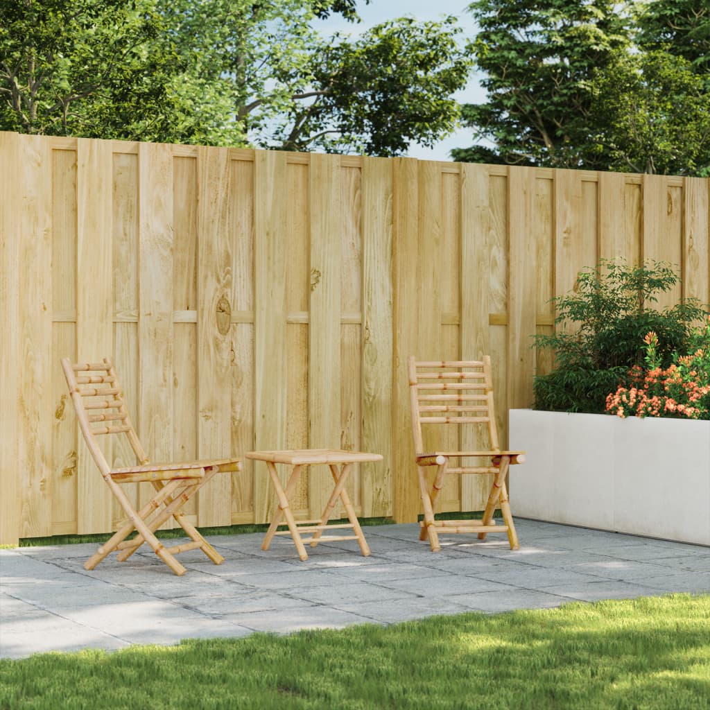 vidaXL Tuinstoelen 4 st inklapbaar 43x54x88 bamboe