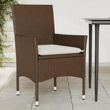 vidaXL Garden Chairs 2 pcs with Cushions Poly Rattan Black