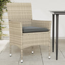 vidaXL Garden Chairs 2 pcs with Cushions Poly Rattan Black