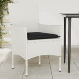 vidaXL Garden Chairs 2 pcs with Cushions Poly Rattan Black