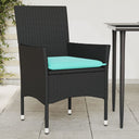 vidaXL Tuinstoelen 2 st met kussens poly rattan bruin