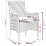 vidaXL Garden Chairs 2 pcs with Cushions Poly Rattan Black