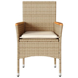 vidaXL Garden Chairs 2 pcs with Cushions Poly Rattan Black