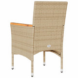vidaXL Garden Chairs 2 pcs with Cushions Poly Rattan Black
