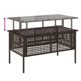vidaXL 4-delige Loungeset met kussens poly rattan en glas zwart