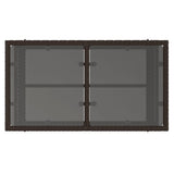 vidaXL 4-delige Loungeset met kussens poly rattan en glas zwart